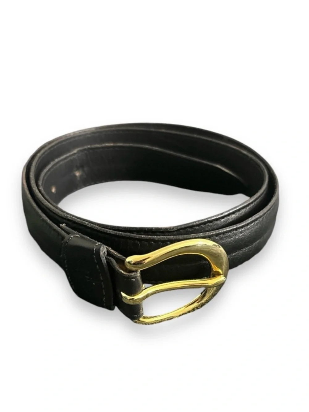 DOCKERS Black Leather Everyday Belt